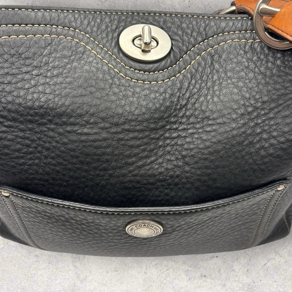 Coach 2006 Black Chelsea Pebbled Leather Shoulder Hobo Bag - Picture 3 of 14